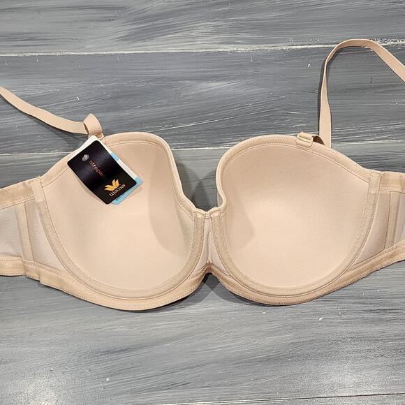 Wacoal Bra 40C‎ Red Carpet Full Figure Underwire Strapless Bra 854119 Sand Beige - Picture 4 of 9